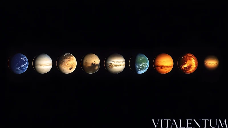Exoplanet lineup with diverse atmospheric and surface profiles