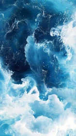 Dreamy blue whirlpool skies swirling in gentle motion.