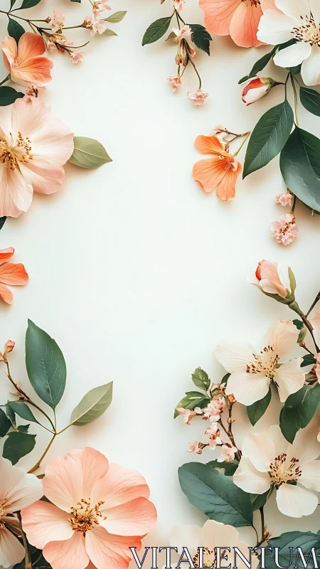 Blooming Chorus Paints White Canvas With Coral Dreams