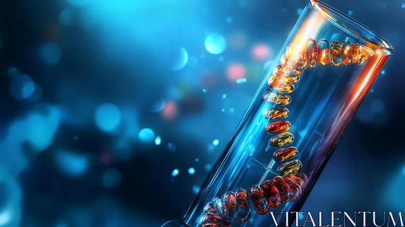 Chromatic helix coiled in a glassy test tube cosmos.