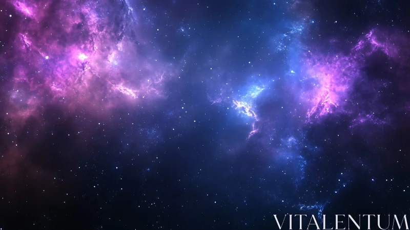 Violet and blue cosmic nebula inviting quiet stargazing dreams.