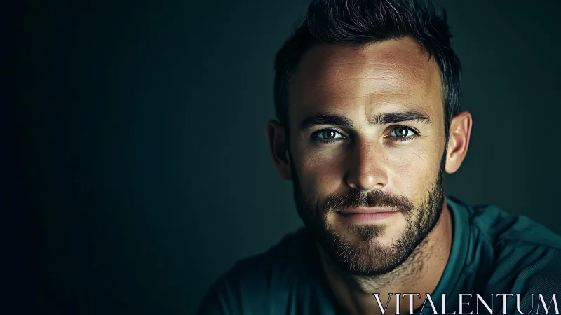 Quiet confidence in a softly lit modern portrait.