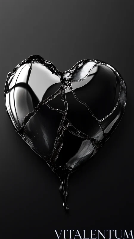 Shattered Heart: A Liquid Crystal Breaking Apart.