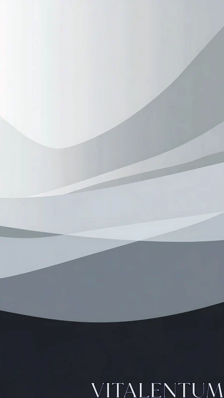 Layered grey wave abstraction with soft vertical gradient.