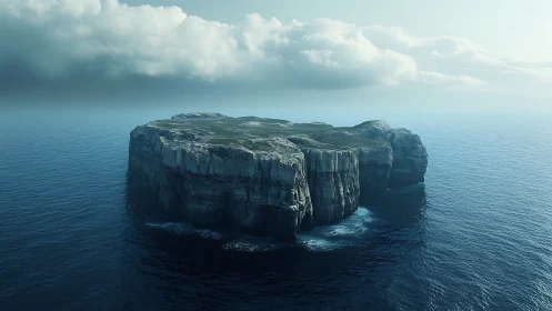 Solitary Stone Sentinel: The Island's Ancient Vigil.