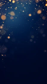 Stardust drifts downward, sprinkling gold across midnight