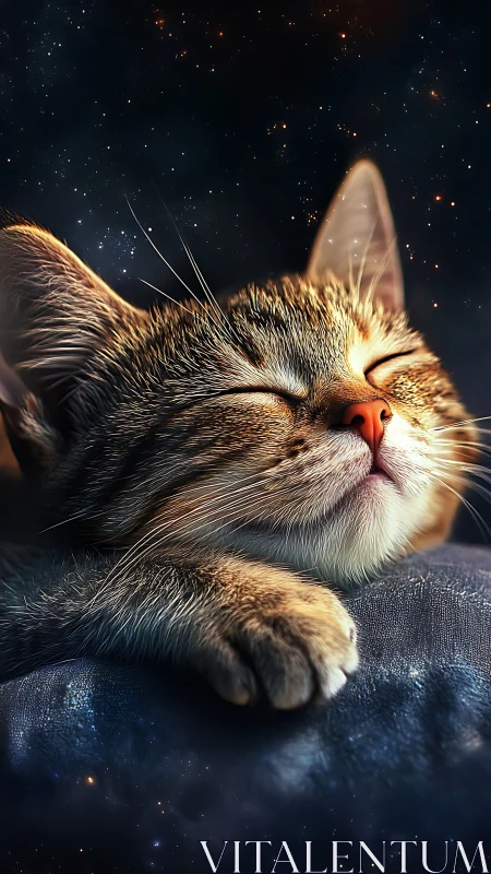 Cosmic Cat Dreaming Among the Stars.