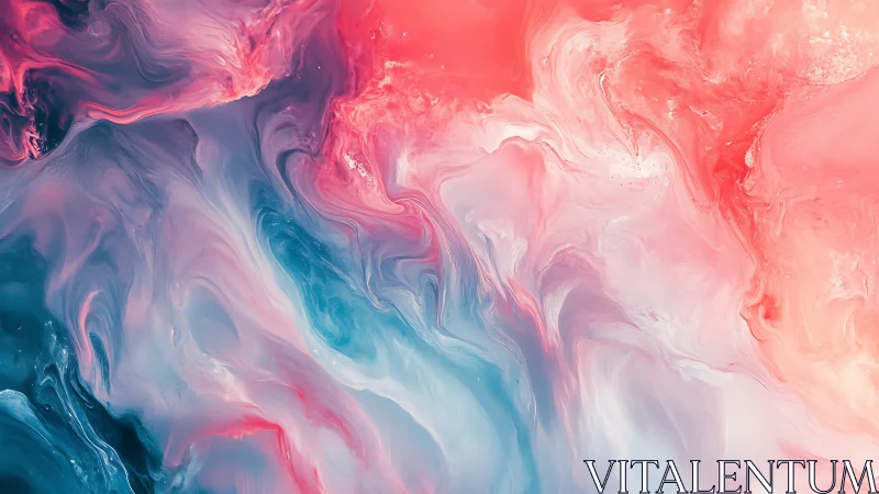 Abstract fluid color gradients form swirling mixed fields
