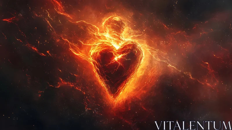 Inferno Heart Ablaze: Where Passion Combusts Into Light.
