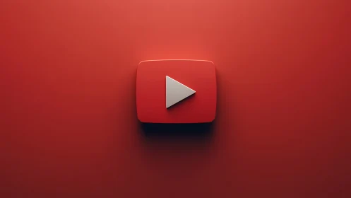 Red play button icon on gradient background.