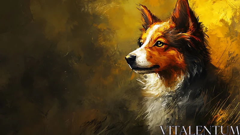 Warm golden portrait of a loyal, bright-eyed border collie.