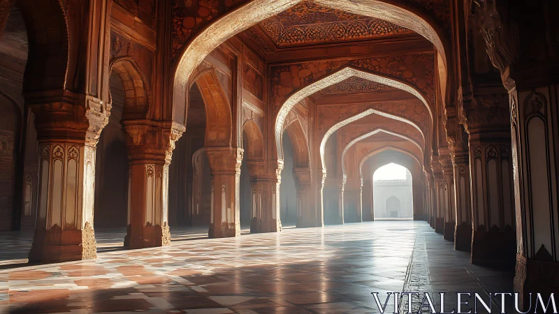 Sunlit arches quietly choreograph marble and shadow