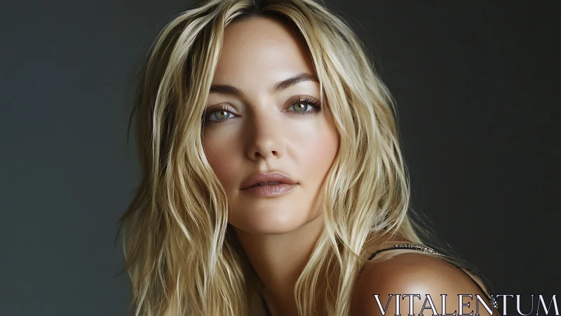 Soft light reveals a calm, confident blonde portrait moment