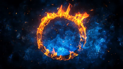 Infernal Portal Ignites: Flame & Ice Collision.