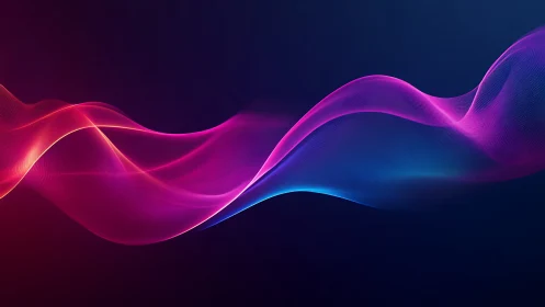 Neon gradient waveforms flowing across dark digital space.