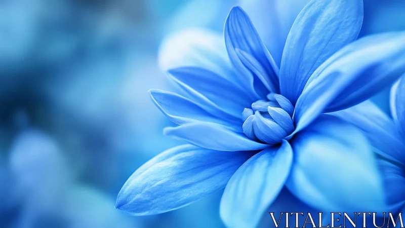 Blue Daisy Petals in Soft Focus.