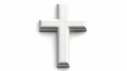 Gently glowing white cross offers a calm, reflective focus