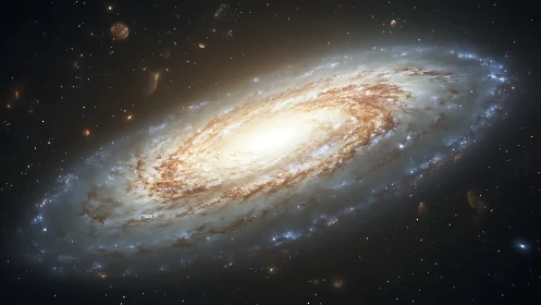 Starlit spiral galaxy swirling like a cosmic lantern bloom.