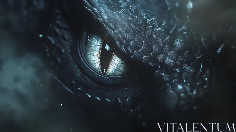 Dragon eye macro with iridescent scales and cinematic light.