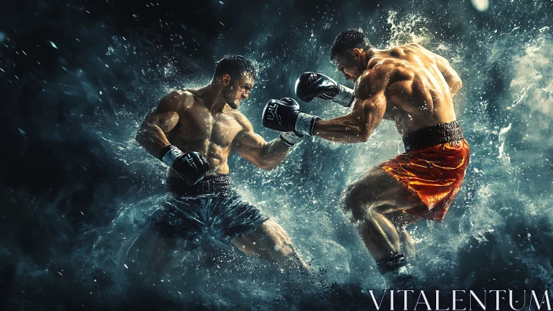 Fists Collide in Crystalline Storm.