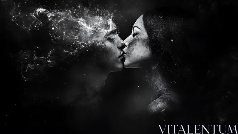 A Moment of Connection: Intimacy Captured in Monochrome.