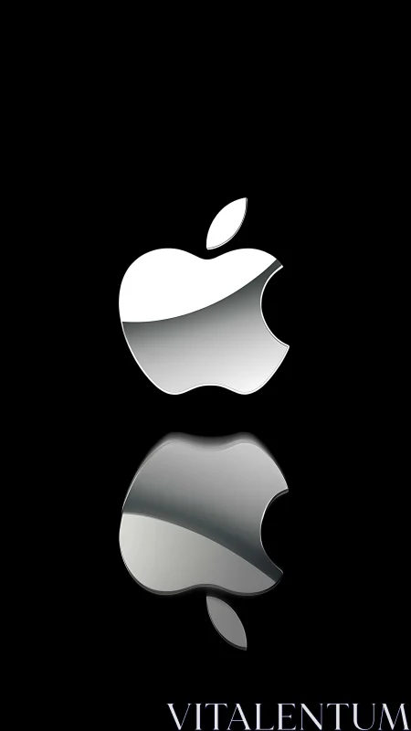 Iconic Apple Logo Duet with Gradient Shadow.