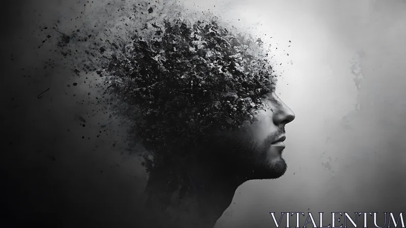 Quiet mind in motion, thoughts dissolving into soft shadow.