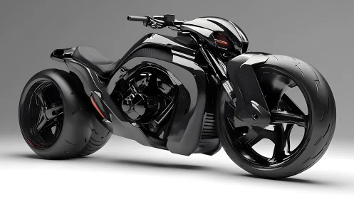 Midnight predator bike coils its glossy frame for launch