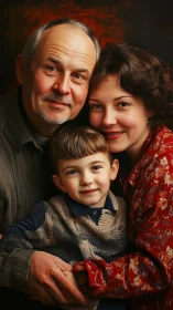 Family Portrait with Child: Three-Person Study.