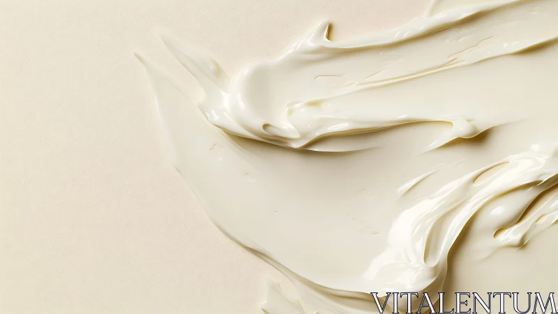 Smooth Cream Texture on Canvas Background, Minimalist Style.