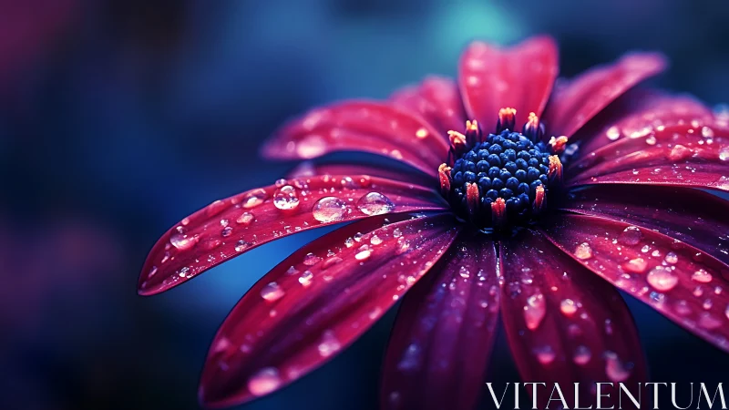 Radiant Pink Bloom Kissed by Morning Dew.