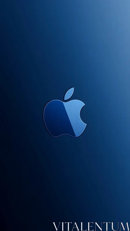 Apple Logo rendered on blue gradient background