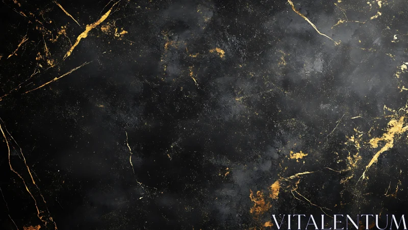 Black marble texture with metallic gold abstract veining.