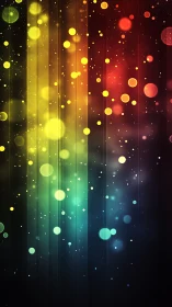 Chromatic bokeh spectrum over vertical dark gradient field.