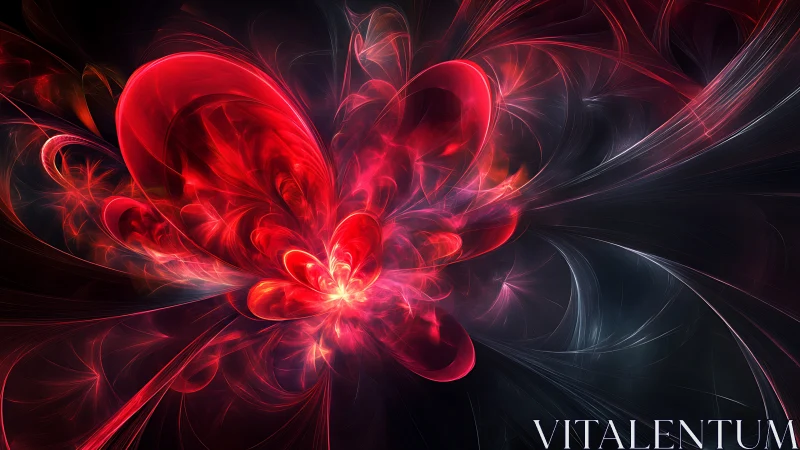 Radiant fractal flower blooms within dark cosmic vortex
