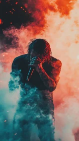 Smoke-drenched vocalist melts fire and teal into raw sound