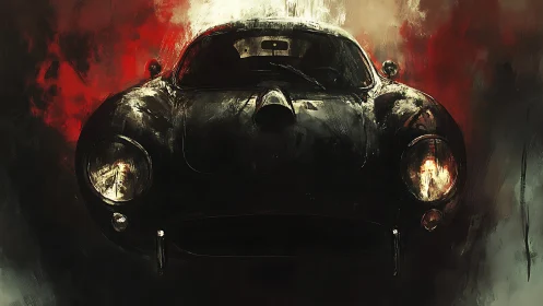 Midnight racer emerging from a storm of smoky color.