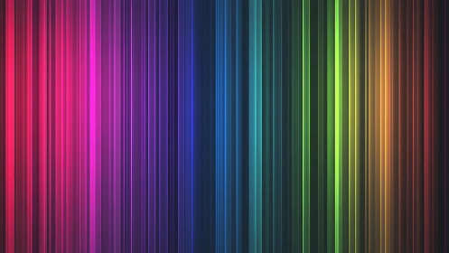 Vertical multicolor light streaks in continuous spectrum field.