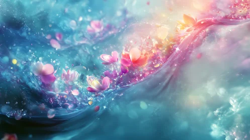 Magical Bloom: Flowers Dancing Through Light.