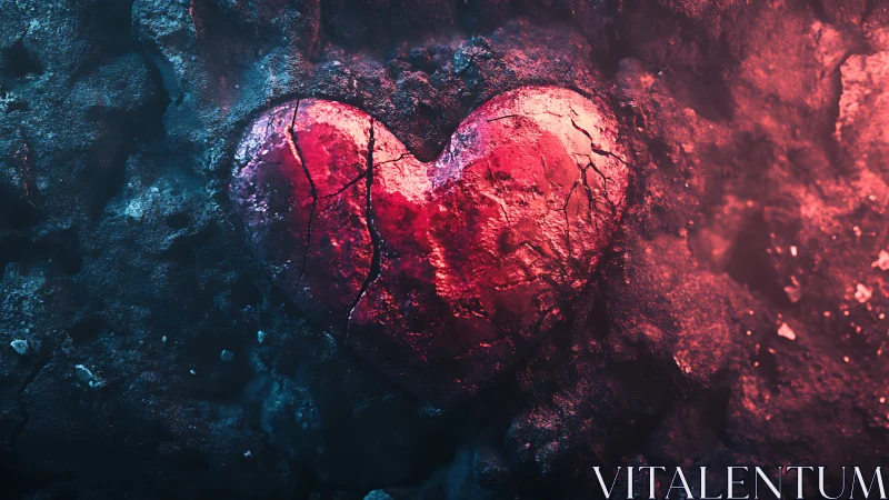 Luminescent Heart Blooms in Neon Duality.