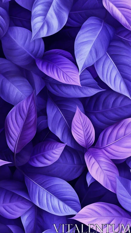 Gently layered purple leaves glow in soft, dreamlike light