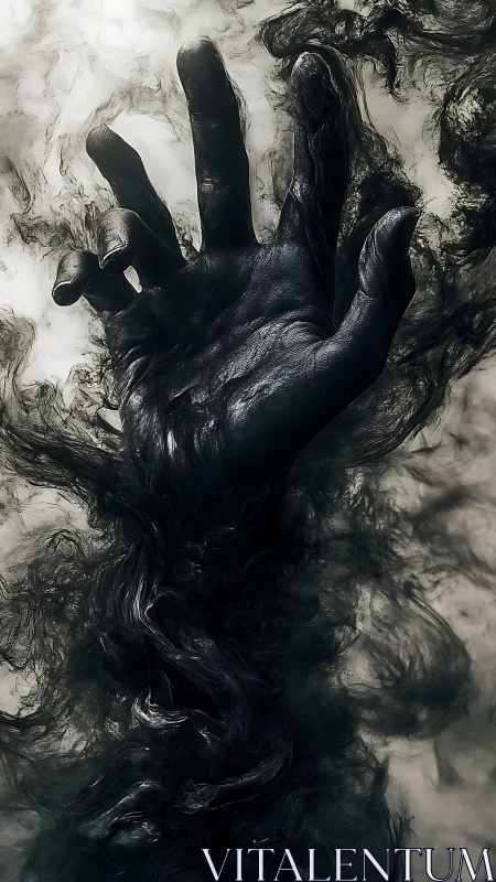 Inkborn phantom hand clawing through swirling shadow veil.