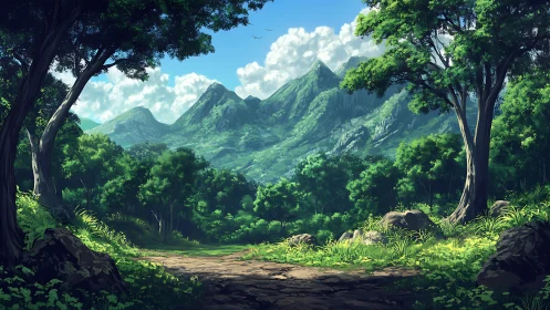 Lush Forest Gateway to Mountain Wonder.