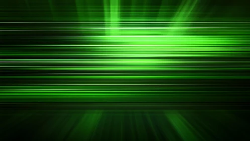 Vibrant green abstract light streaks with futuristic digital style.