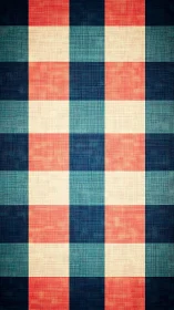 Retro plaid grid pattern with textured chromatic squares.