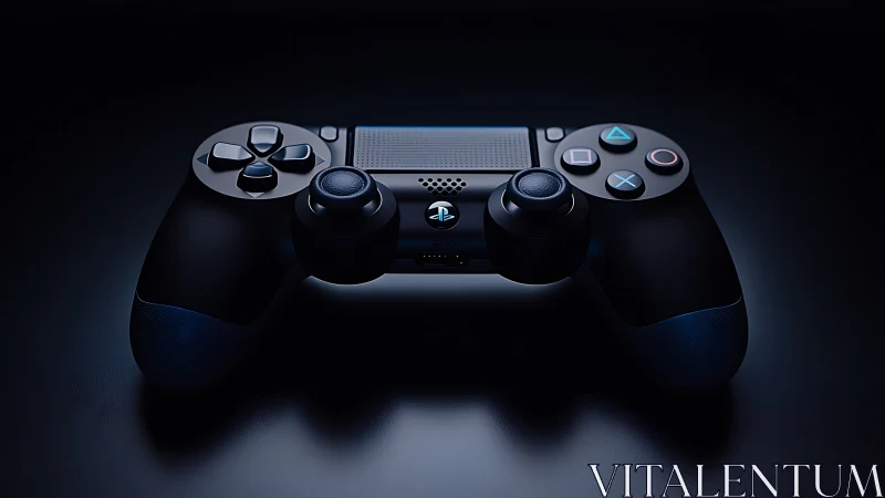 PlayStation 4 controller rendered with dramatic lighting