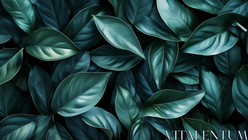 Lush teal foliage forms a calming, immersive botanical field