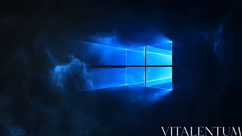 Windows-style blue light window symbol on dark background.