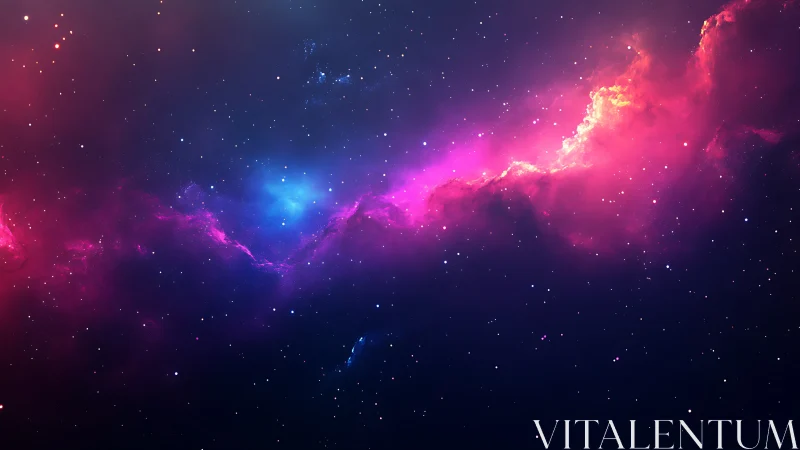 Starglow nebula drift in deep pink and violet sky.