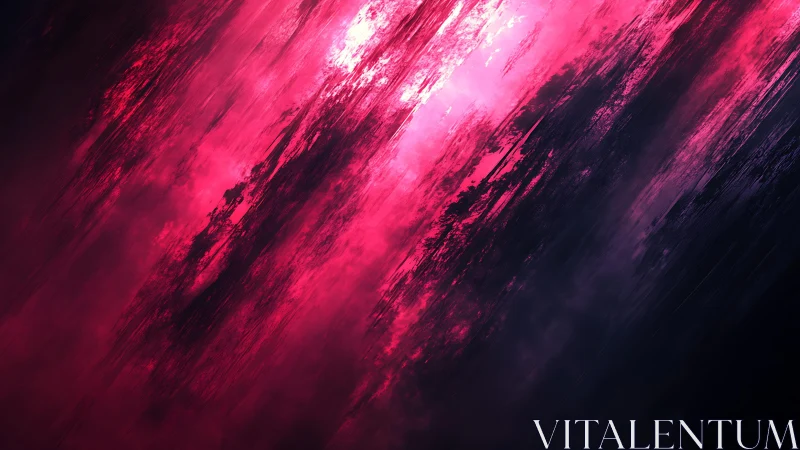Abstract streaks of vivid pink and black in digital art style.
